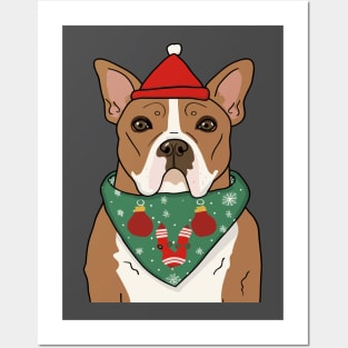 Christmas Dog  Hat Posters and Art